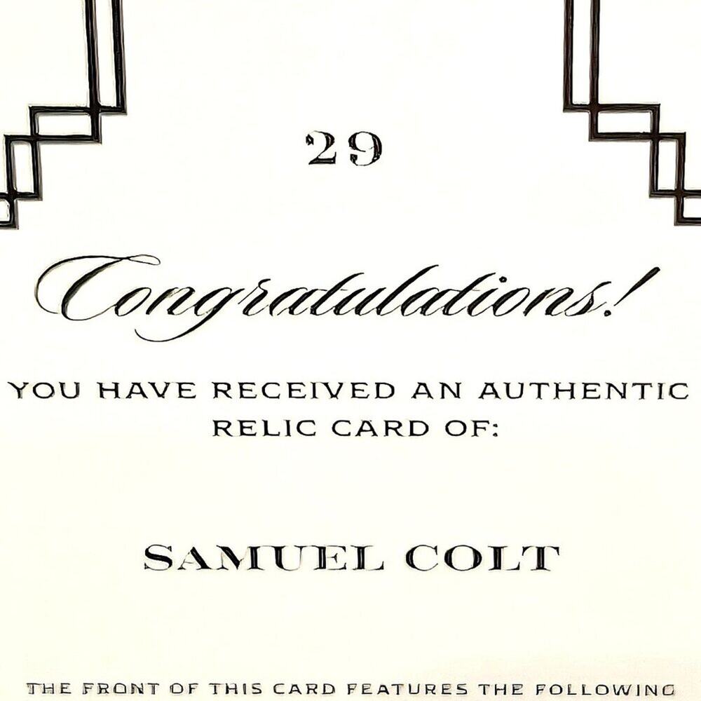 Authentic Samuel Colt Handwriting Relic Piece of History Colt Revolver Inventor - Picture 3 of 4